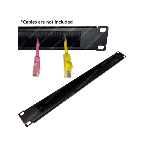 Electriduct RackMount 1U Brushed Grommet Cable Manager QWM-ED-WM-1BR